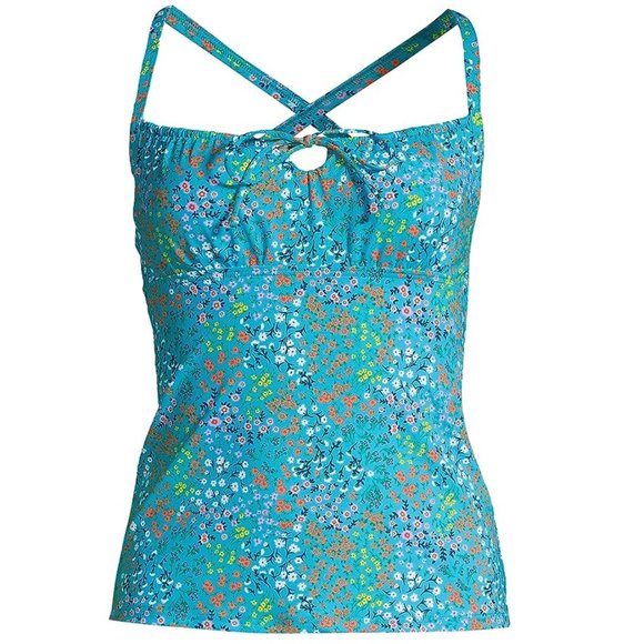 NWT Lands' End Women's Tie Front Underwire Tankini Top Size 8 $75 FLF125 - Picture 5 of 5